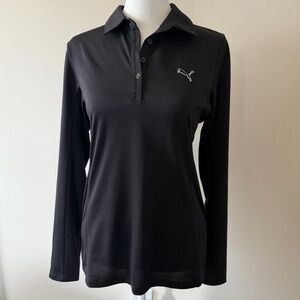 Puma Women's Black Ultimate Sports Golf Performance Dry Tech Polo